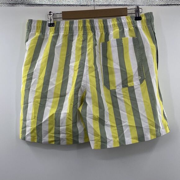 3For$20 Men's GoodFellow Yellow Strips Swim Trunks size Large - Picture 4 of 6